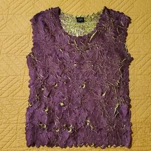 Origami Magic Scarf Artistic Neon Satin Silky Top❣